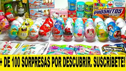 100 surprise eggs,Peppa pig, Mickey mouse, Kinder Surprise , Lion King, Toys Story, Кин