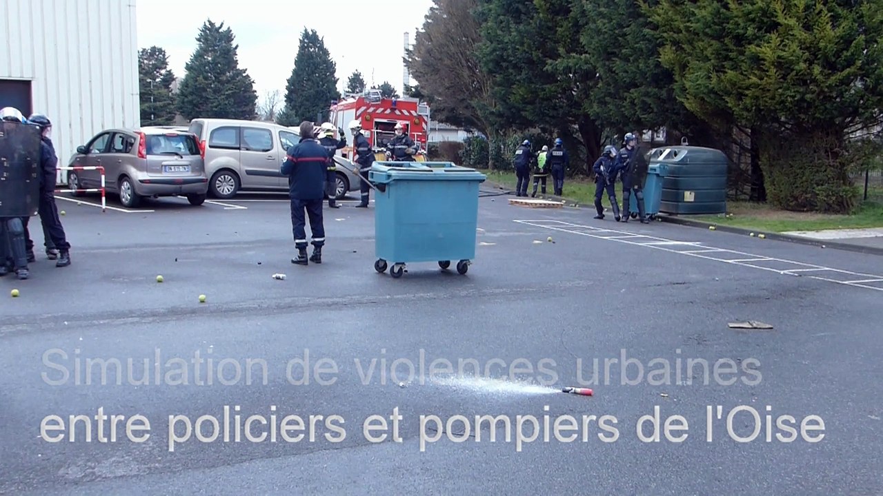 Oise : simulation de violences urbaines entre policiers et pompiers