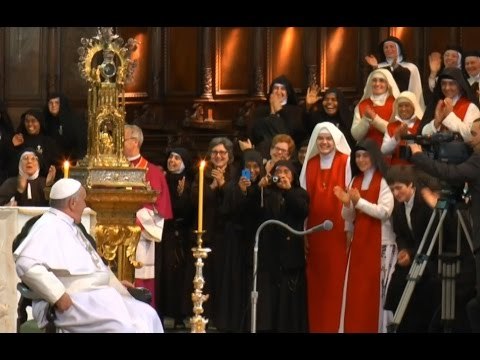 Napoli - Papa Francesco in Duomo - Miracolo di San Gennaro e le suore di clausura -live- (21.03.15)