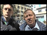 Napoli - I lavoratori del consorzio di bacino bloccano Viale Acton -1- (23.03.15)