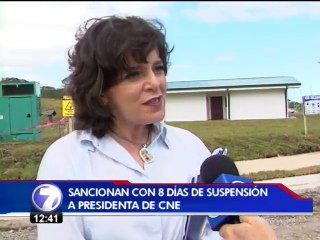 Contraloría recomienda sancionar a presidenta de CNE