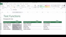 Excel: Changing the Text Case - Text Functions