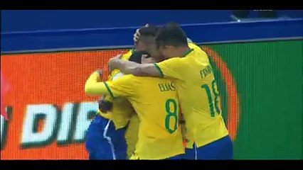 Goal Neymar - France 1-2 Brazil - 26-03-2015 Friendly Match