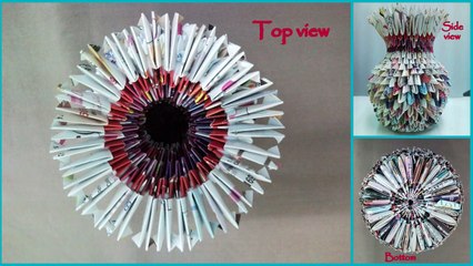 How to make a decorative paper flower vase