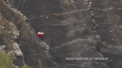 Vista aérea del lugar del accidente del vuelo de Germanwings