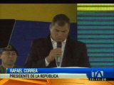 Correa entregó la vía Guaranda - Ambato
