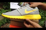 Nike Roshe Running Shoes Light Grey Yellow online store  kicksgrid1.ru