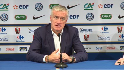 Bleus - Deschamps : "Forcément un coup d'arrêt"
