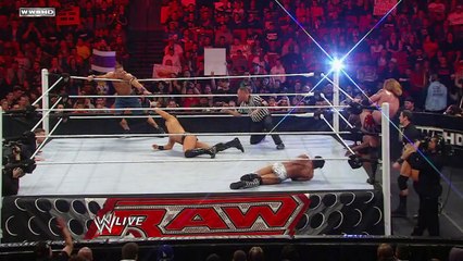 Raw: John Cena & The Miz vs. Heath Slater & Justin Gabriel