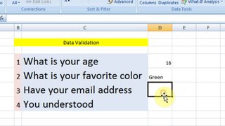 Lesson # 79 The Data Validation (Microsoft Office Excel 2007_ 2010 Tutorial)