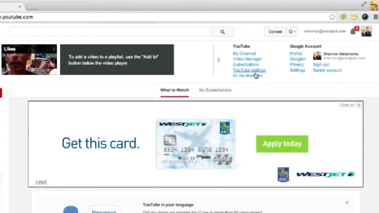 YouTube: How to Create a Channel - by Western Ontario CFDC Association