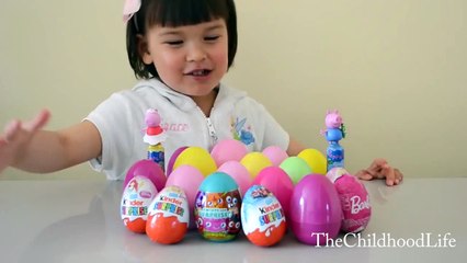 Peppa Pig Barbie Disney Princess Hello Kitty Hot Wheel Kinder Surprise Eggs Surprise Toys