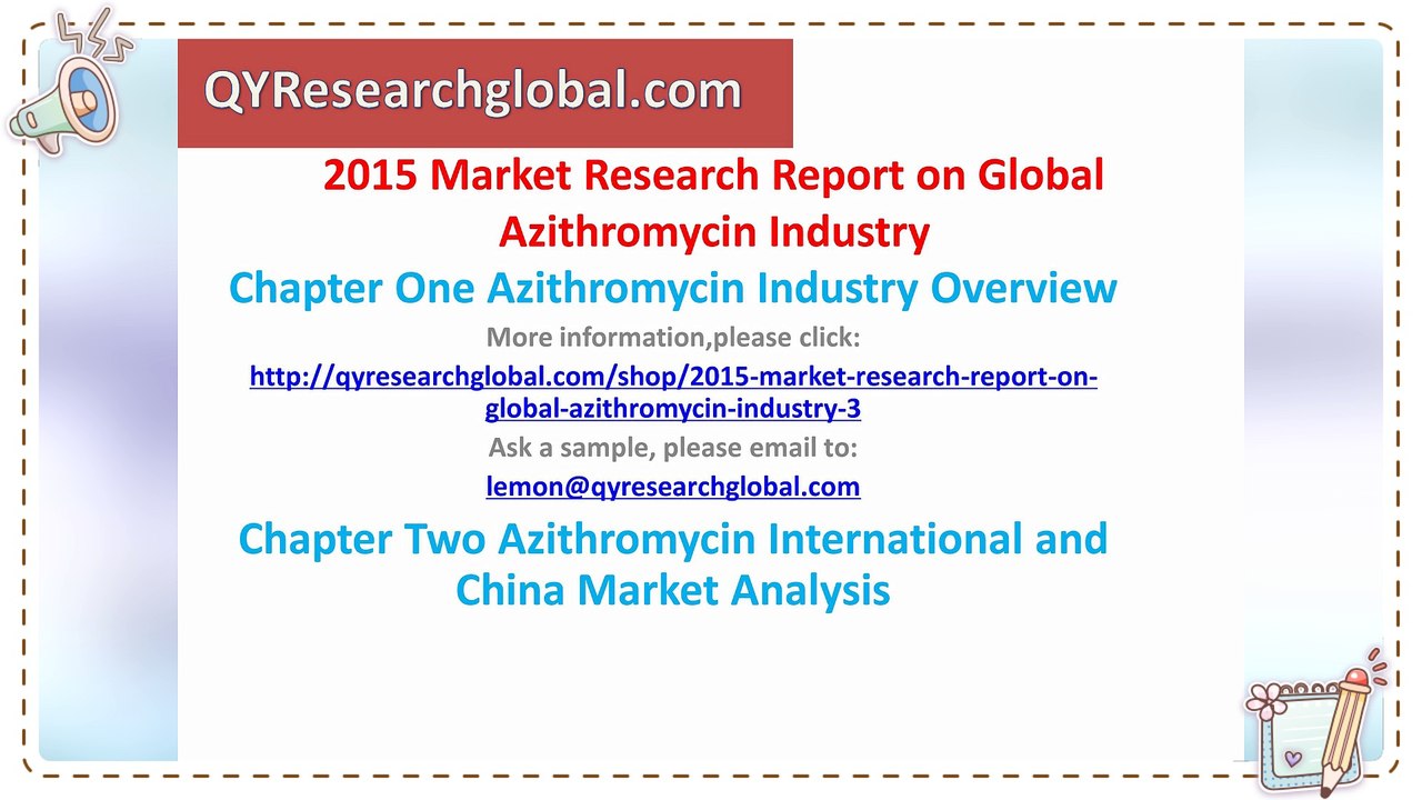 QYResearch-2015 Market Research Report on Global Azithromycin Industry