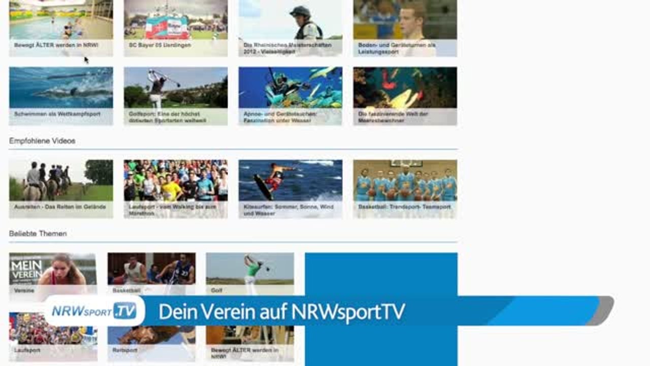 NRWsport.TV - Dein Vereins-Video demnächst hier!