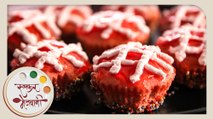 How to make Strawberry Cupcakes - Basic Recipe by Archana - Quick Homemade Dessert in Marathi