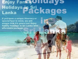 Holidays Packages in Sri Lanka