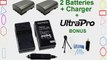 2-Pack Canon NB-2Lh High-Capacity Replacement Batteries with Rapid Travel Charger for Canon