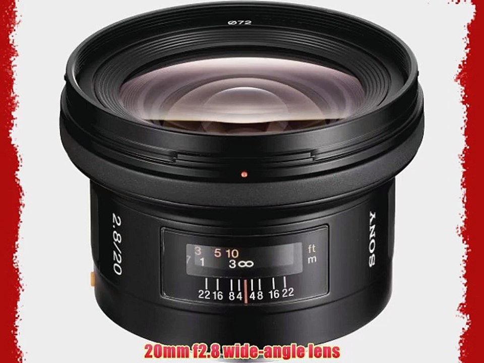 Sony SAL-20F28 20mm f/2.8 Wide Angle Lens for Sony Alpha Digital SLR Camera