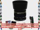 Opteka 85mm f/1.8 Manual Focus Aspherical Medium Telephoto Lens with Monopod and Cleaning Kit