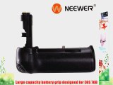 NEEWER BG-70D Battery Grip for EOS 70D Digital SLR Camera with 2 LE-P6 Batteries