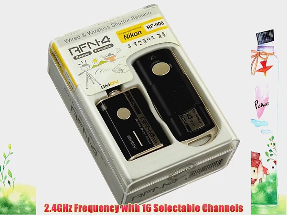SMDV RFN-4 Wireless Remote Shutter Release Cable for Nikon D90 D3100 D3200 D5000 D5100 D7000