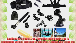 EEEKit 15-in-1 Accessories Kit for Gopro HERO4 SILVER/BLACK HD Hero 3 /3/2/1 Camera Head Belt