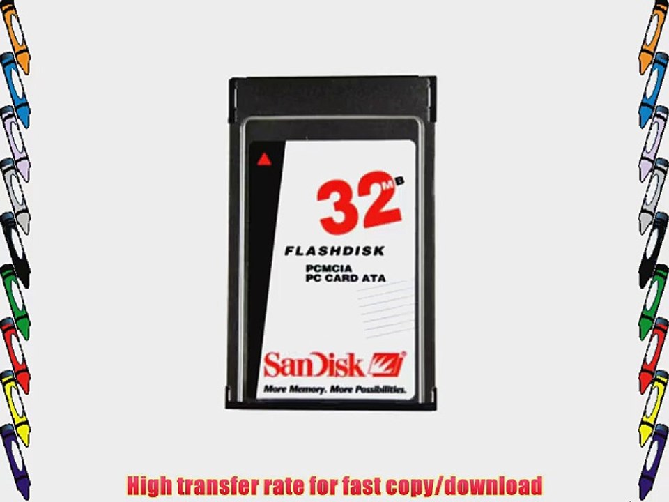 SanDisk 32MB PCMCIA PC Card II Flash Disk ATA Memory - ATA-32MB-SD