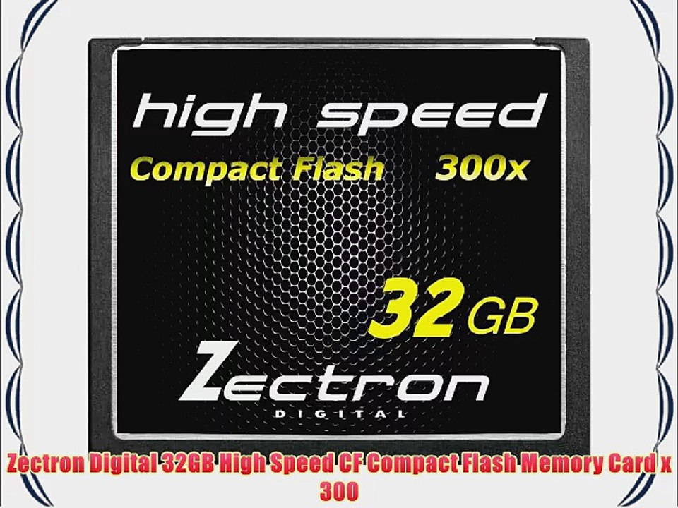Zectron 32GB Professional CF Compact Flash Memory Card High Speed Memory Card for Nikon D1