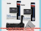 Vivitar BG-E13 Battery Grip for Canon EOS 6D DSLR Cameras   2 Vivitar LP-E6 Batteries (Canon