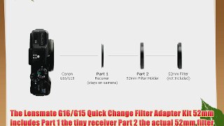Canon G16/G15 Quick-Change Adapter Kit 52mm by Lensmate