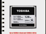 Toshiba 128GB EXCERIA 1000x Compact Flash Memory Card (PFC128U-1EXS)