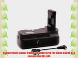 Neewer Multi-power Vertical Battery Grip For Nikon D5200 SLR camera and EN-EL14