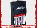DigiPower DPS-3000  3-Hour AA/AAA Rechargeable Battery Kit with 4 AA 2700 mAh Batteries and