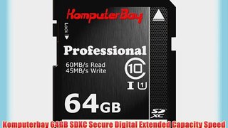 Komputerbay 64GB SDXC Secure Digital Extended Capacity Speed Class 10 UHS-I Ultra High Speed