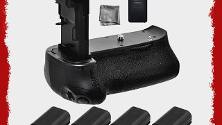 Battery Grip Bundle F/ Canon EOS 70D: Includes BG-E14 Replacement Grip 4-Pk LP-E6 Extended