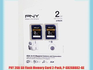 PNY 2GB SD Flash Memory Card 2-Pack P-SD2GBBX2-GE