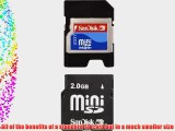 2GB SanDisk MiniSD Mini Secure Digital Memory Card (SDSDM-2048 Bulk)
