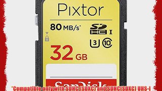 SanDisk - Pixtor Advanced 32GB SDHC Class 10 UHS-3 Memory Card - Black/Gold Model: SDSDXS-032G-AB46