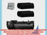 Multi Power Battery Grip for Nikon D7100 DSLR Camera plus 2 High Capacity Replacement Nikon