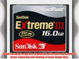 SanDisk SDCFX3-016G-A31 16 GB Extreme III CompactFlash Card (Retail Package)