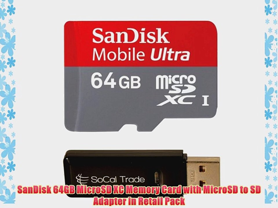 64GB SanDisk MicroSD HC XC MicroSDXC Class 10 Memory Card 64G (64 Gigabyte) for LG Spectrum