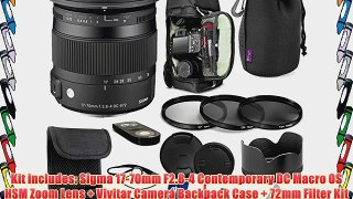 Sigma 884306 17-70mm F2.8-4 DC Macro OS HSM Zoom Lens for NIKON DSLR Cameras   Advanced Filter