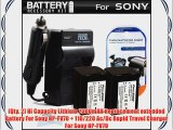 2PK Battery And Charger Kit For Sony HDR-CX130 HDR-CX150 HDR-CX160 HDR-CX560V HDR-CX700V HDR-PJ10