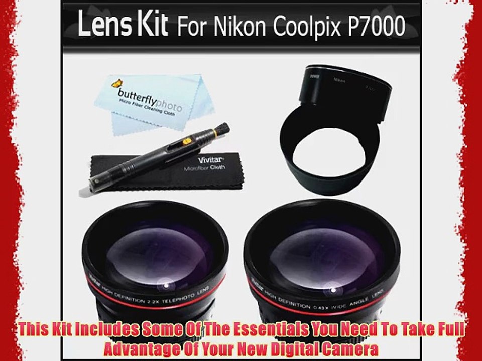 Lens Bundle Kit For Nikon Coolpix P7000 P7100 Digital Camera Includes Necessary Adapter Tube
