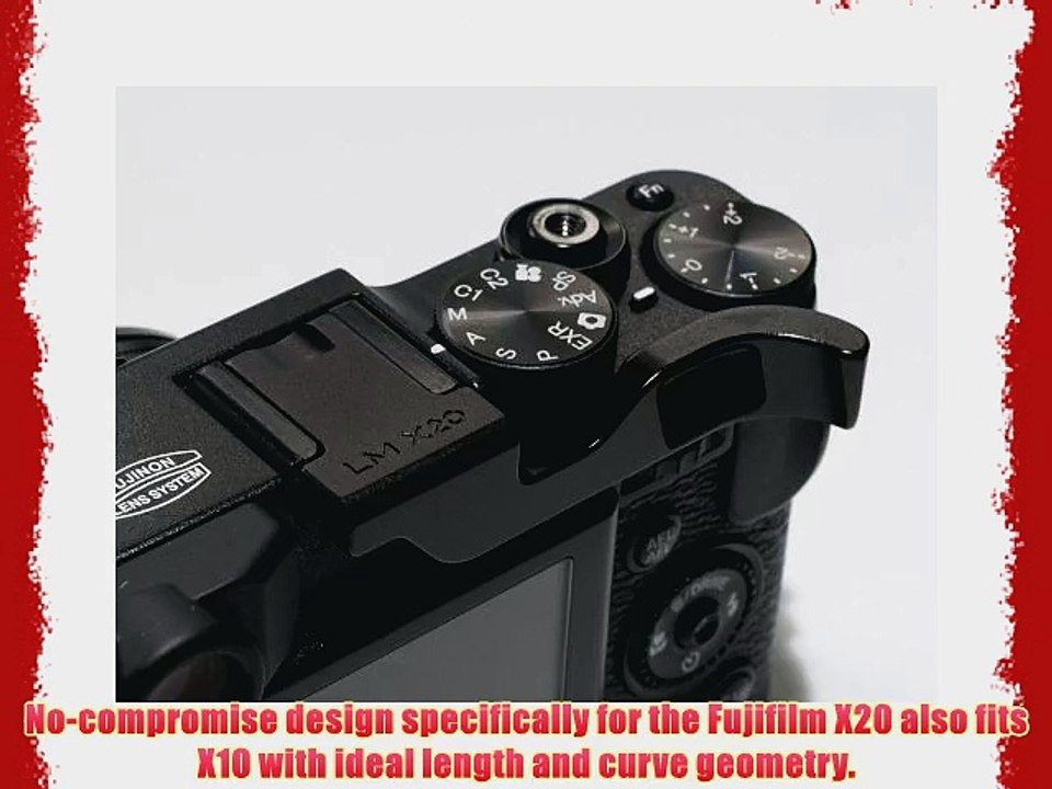Fujifilm X20/X10 Thumb Grip by Lensmate Black