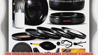 10 Piece 58MM Ultimate Lens Package For the Canon EOS Rebel T5IT4I SL1 T2i 1100D 1000D T3 T3i