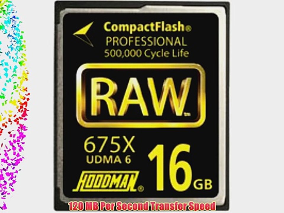 Hoodman RAW6-CF16GBRAW 16GB CompactFlash Card 675X