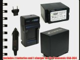Wasabi Power Battery (2-Pack) and Charger for Panasonic CGA-D54 VW-VBD29 VW-VBD55 and Panasonic