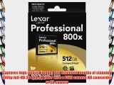Lexar Professional 800x 512GB VPG-20 CompactFlash Card (Up to 120MB/s Read) w/Free Image Rescue