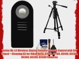 Vivitar ML-L3 Wireless Shutter Release Remote Control with 58 Tripod   Cleaning Kit for Nikon